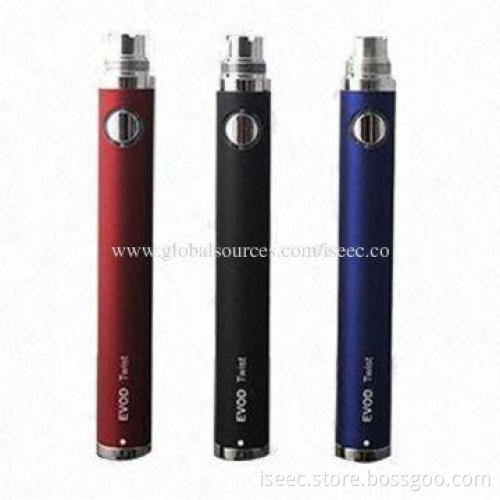 eGo E Cigarette Evod Twist Batteries with 650/900/1,100mAh High-capacity